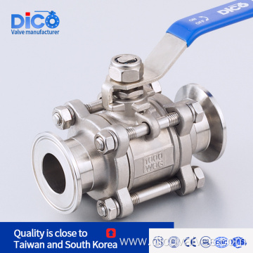Clamp End Stainless Steel 3PC Investment Ball Valve